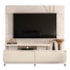 Estante Home Theater New Apolo Calacata/Off White para TV até 75” com Rodízios - Madetec