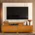 Estante Home Theater New Apolo Cinamomo/Off White para TV até 75” com Pés - Madetec