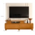 Estante Home Theater New Apolo Cinamomo/Off White para TV até 75” com Pés - Madetec