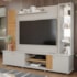 Estante Home Theater Riviera Off White/Nature para TV até 60” - Permóbili