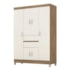 Guarda Roupa Casal Ecom II  6 Portas e 2 Gavetas Amêndola/Off White - Demóbile  