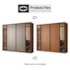 Guarda Roupa Casal Laredo 4 Portas Flex Nogueira/Nude Prime com Vidro Reflecta - Demartêz