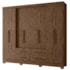 Guarda Roupa Casal San Lorenzo 8 Portas e 4 Gavetas Castanho Wood - Moval