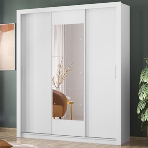 Guarda Roupa Casal Vero 3 Portas Branco com Espelho - Demóbile  