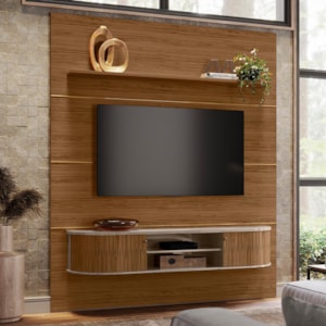 Home Piso-Teto Bugatti Fendi/Naturale para TV até 75” - Madetec