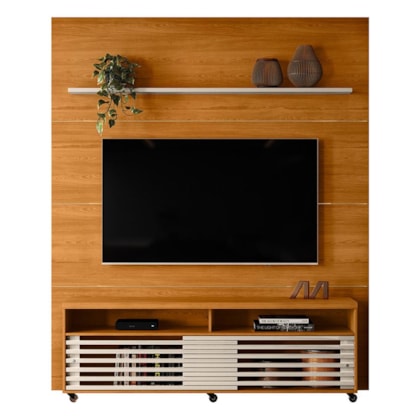 Home Piso-Teto Frizz Prestige Cinamomo/Off White para TV até 75” - Madetec 