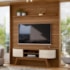 Home Piso-Teto Laguna Naturale/Off White para TV até 75” - Madetec