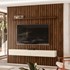 Home Suspenso Arcade Ripado 249 cm com 2 Gavetas para TV até 80” Palisandro/Off White - PR Móveis  
