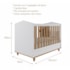 Jogo de Quarto Infantil Cômoda Casinha 1 Porta e Berço Americano Mimo Branco/Nature - Permóbili Baby 