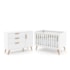 Jogo de Quarto Infantil Retrô Cômoda com Porta e Berço Branco Soft/Eco Wood - Matic Móveis