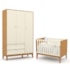 Jogo de Quarto Infantil Unique com Guarda Roupa 3 Portas e Berço Freijó/Off White/Eco Wood - Matic Móveis 