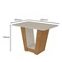 Mesa de Jantar 120x80 com 4 Cadeiras Apogeu Amêndoa/Off White/Corino Caramelo - Móveis Lopas