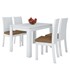 Mesa de Jantar 120x80 com 4 Cadeiras Athenas Branco/Corino Caramelo - Móveis Lopas  