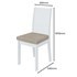 Mesa de Jantar 120x80 com 4 Cadeiras Athenas Branco/Veludo Creme - Móveis Lopas  
