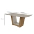 Mesa de Jantar 160x80 com 6 Cadeiras Apogeu Amêndoa/Off White/Suede Bege - Móveis Lopas