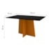 Mesa de Jantar 160x90 com 6 Cadeiras Ana Ipê/Preto/Marfim - PR Móveis 