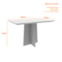 Mesa de Jantar Ana 120x80 Imbuia/Preto - New Ceval