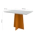 Mesa de Jantar Ana 120x80 Ipê/Off White - New Ceval
