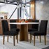 Mesa de Jantar Anitta 120x80 com 4 Cadeiras Ana Imbuia/Off White/Veludo Preto - New Ceval