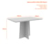 Mesa de Jantar Anitta 120x80 Off White/Imbuia Tampo em MDF - New Ceval