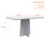 Mesa de Jantar Anitta 135x90 Imbuia/Preto Tampo em MDF com Vidro - New Ceval