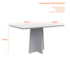 Mesa de Jantar Anitta 135x90 Off White/Ypê Tampo em MDF - New Ceval