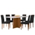 Mesa de Jantar Anitta 160x90 com 6 Cadeiras Ana Ypê/Off White/Veludo Preto - New Ceval