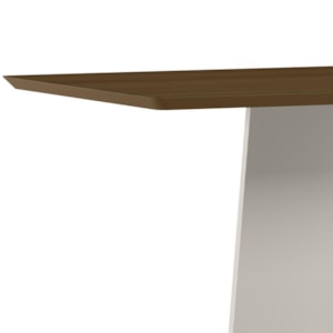 Mesa de Jantar Anitta 160x90 Off White/Imbuia Tampo em MDF - New Ceval