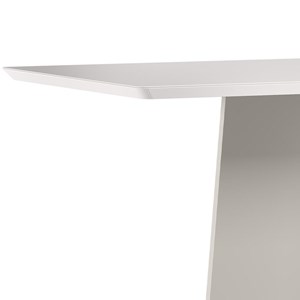 Mesa de Jantar Anitta 160x90 Off White Tampo em MDF com Vidro - New Ceval
