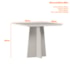 Mesa de Jantar Anitta 90x90 Imbuia/Off White Tampo em MDF com Vidro - New Ceval