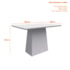 Mesa de Jantar Bárbara 120x80 Off White/Preto Tampo em MDF com Vidro - New Ceval