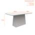 Mesa de Jantar Bárbara 160x90 com 6 Cadeiras Caroline Off White/Ypê/Veludo Marrom Rosê - New Ceval