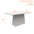 Mesa de Jantar Bárbara 160x90 Off White/Imbuia Tampo em MDF - New Ceval