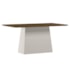 Mesa de Jantar Bárbara 160x90 Off White/Imbuia Tampo em MDF - New Ceval