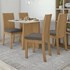Mesa de Jantar Celebrare 120cm e 4 Cadeiras Athenas Amêndoa/Off White/Suede Bege - Móveis Lopas