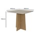 Mesa de Jantar Celebrare 90x90 com 4 Cadeiras Exclusive Amêndoa/Off White/Linho Bege - Móveis Lopas