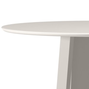 Mesa de Jantar Isabela 100x100 Off White Tampo em MDF com Vidro - New Ceval