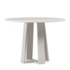 Mesa de Jantar Isabela 100x100 Off White Tampo em MDF com Vidro - New Ceval