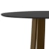 Mesa de Jantar Isabela 120x120 Imbuia/Preto Tampo em MDF com Vidro - New Ceval