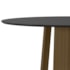 Mesa de Jantar Isabela 135x135 Imbuia/Preto Tampo em MDF com Vidro - New Ceval