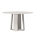 Mesa de Jantar Isabela 135x135 Off White Tampo em MDF com Vidro - New Ceval