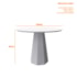 Mesa de Jantar Isis 100x100 com 4 Cadeiras Carol Off White/Ypê/Veludo Café - New Ceval