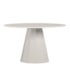 Mesa de Jantar Isis 135x135 Off White Tampo em MDF com Vidro - New Ceval