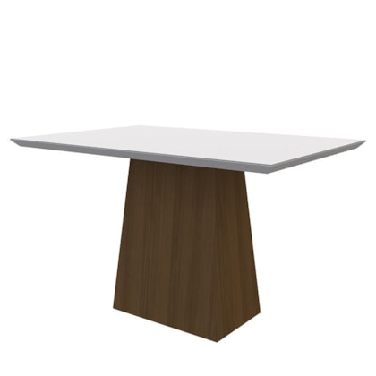 Mesa de Jantar Jasmin 120x80 Imbuia/Off White - PR Móveis