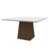 Mesa de Jantar Jasmin 135x135 Imbuia/Off White - PR Móveis