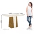 Mesa de Jantar Orus 4 Lugares com Tampo de MDF e Canto Reto 120x80 Nature/Nature/Off White - Móveis Henn