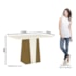 Mesa de Jantar Orus 4 Lugares com Tampo de MDF e Canto Reto 120x80 Nature/Nature/Off White - Móveis Henn