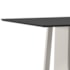 Mesa de Jantar Valencia 135x135 Off White/Preto Tampo em MDF com Vidro - New Ceval