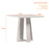 Mesa de Jantar Valencia 90x90 Imbuia/Off White Tampo em MDF com Vidro - New Ceval