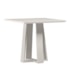 Mesa de Jantar Valencia 90x90 Off White Tampo em MDF com Vidro - New Ceval